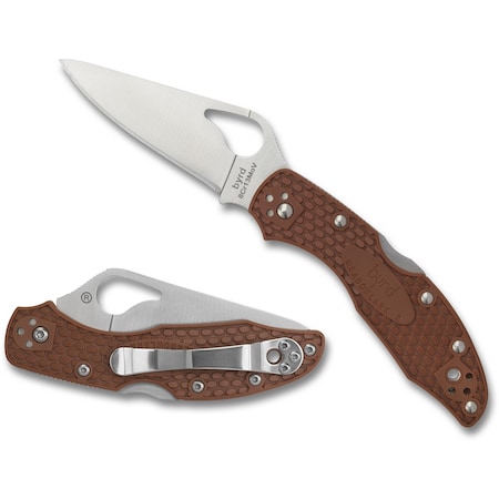 Spyderco 2023 Spyderco Meadowlark 2 Lightweight Brown Plain SPY-BY04PBN2